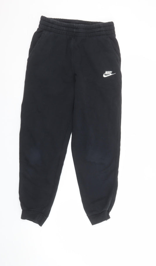 Boys UK Size L Nike Regular Fit Jogger Black Trousers