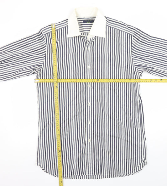 Mens UK Collar Size 15.5 Ted Baker Smart Blue Dress Shirt