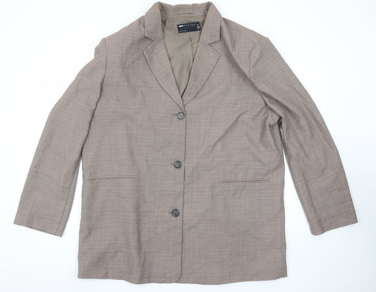 Womens UK Size 16 ASOS DESIGN Tall Brown Blazer