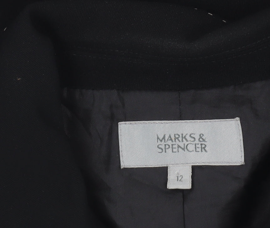 Womens UK Size 12 Marks and Spencer Regular Black Suit Jacket