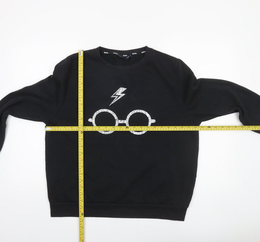 Womens UK Size L Harry Potter Black Pullover Sweatshirt