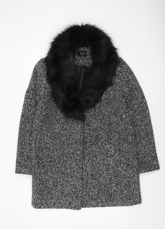 Womens UK Size 12 Papaya Grey Overcoat