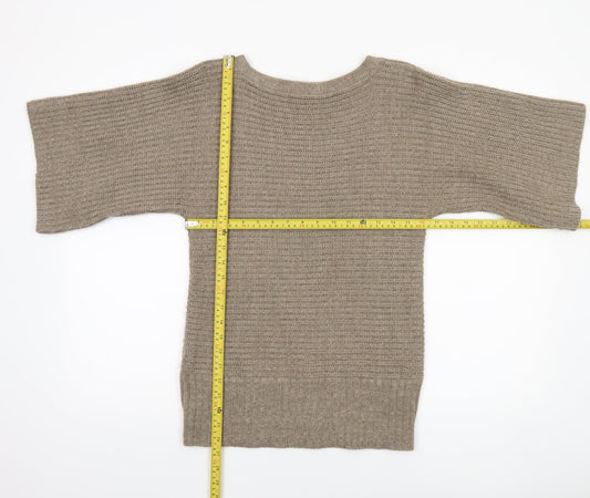 Womens UK Size 10 Marks and Spencer Beige Pullover Jumper