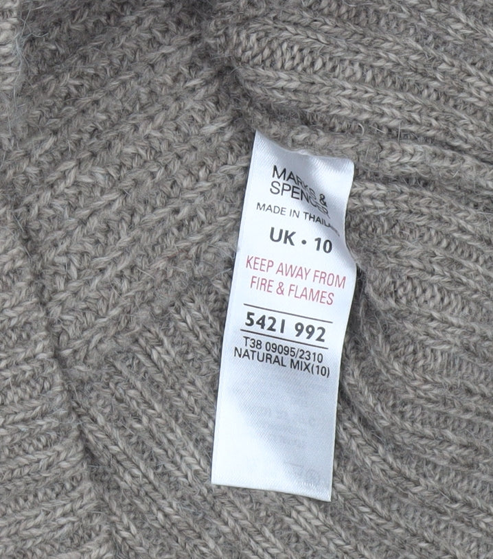 Womens UK Size 10 Marks and Spencer Beige Pullover Jumper