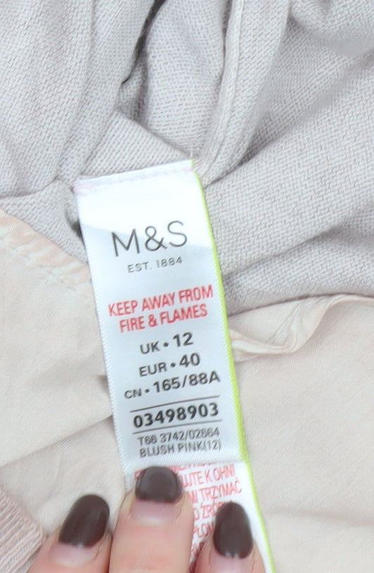 Womens UK Size 12 Marks and Spencer Pink Pullover Jumper