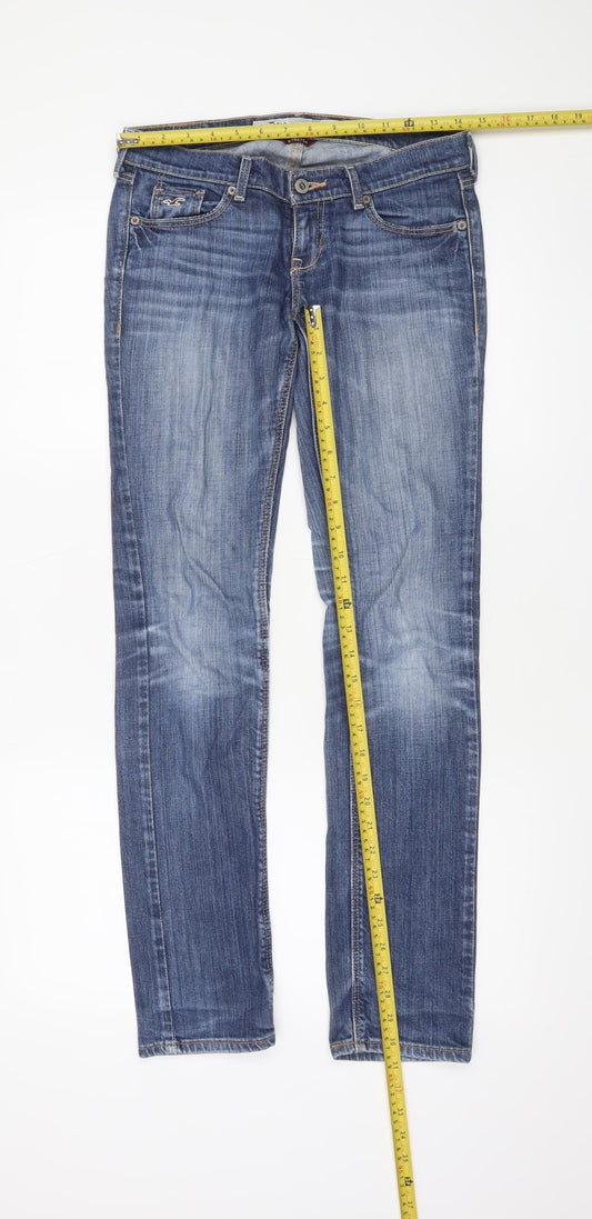 Womens UK Size 0 S Hollister Slim Fit Skinny Blue Jeans