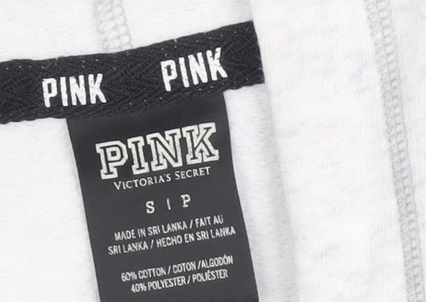 Womens UK Size S Victoria's Secret PINK Grey Full Zip Hoodie