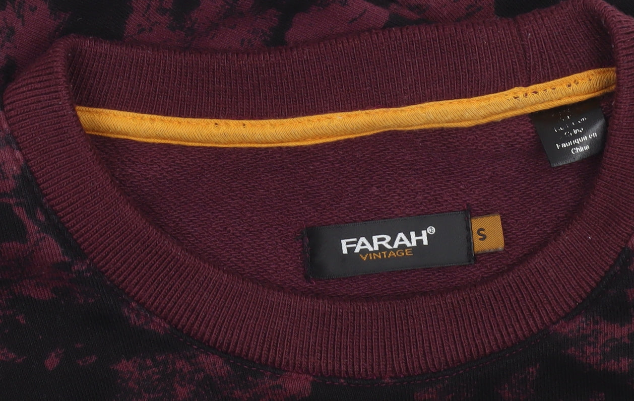 Mens UK Size S Farah Red Pullover Sweatshirt