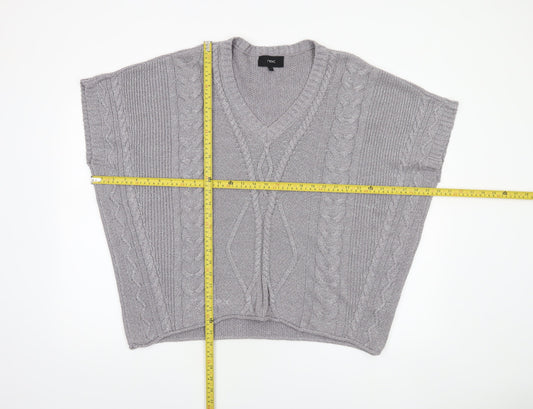 Womens UK Size S NEXT Grey Vest Jumper