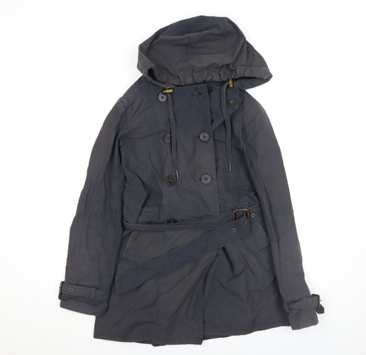 Womens UK Size 8 FatFace Blue Trench Coat