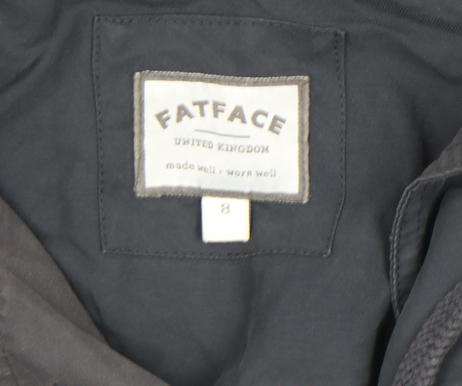 Womens UK Size 8 FatFace Blue Trench Coat
