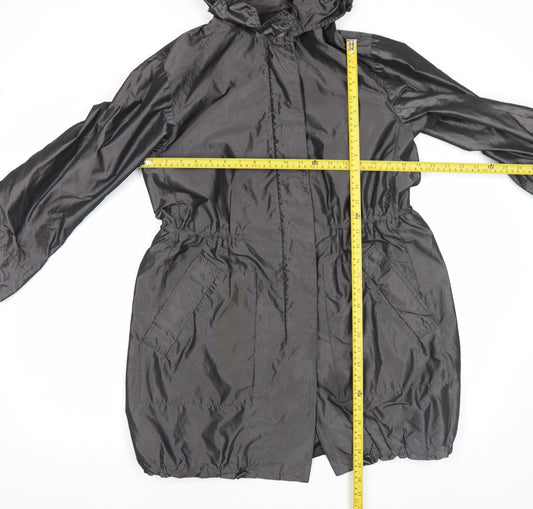Womens UK Size 12 Jigsaw Black Parka Coat