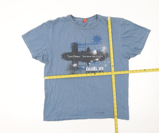 Mens UK Size XL fanShirt Blue T-Shirt