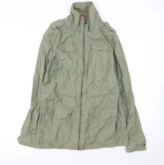 Womens UK Size 8 H&M Green Military Jacket