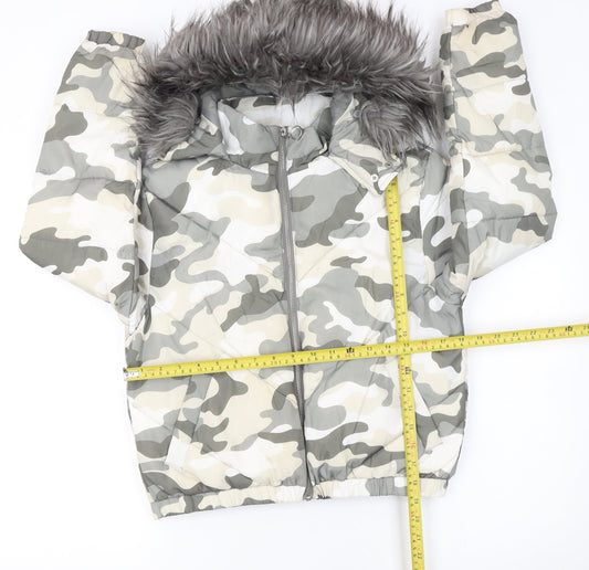 Girls UK Size 12-13 Years 915 Generation Multicoloured Puffer Jacket