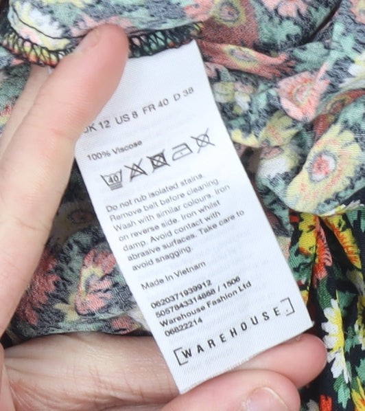 Womens UK Size 12 Warehouse Fit & Flare Dress