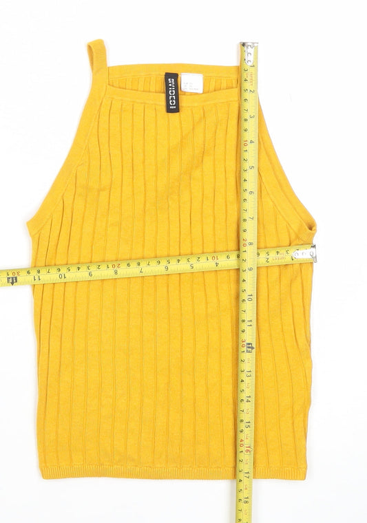 Womens UK Size XS H&M Yellow Camisole Tank