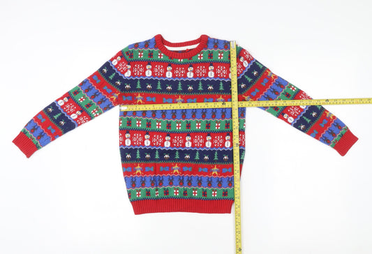 Boys UK Size 6 Years TU Multicoloured Pullover Jumper