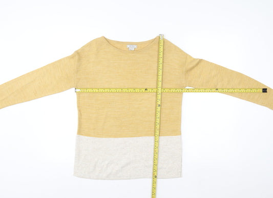 Womens UK Size 6 Fat Face Yellow Pullover Sweatshirt