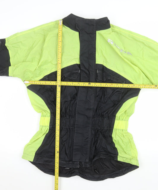 Richa Men’s Black Green Motorcycle Jacket M Waterproof Reflective