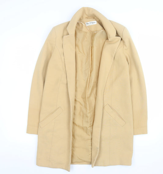 Womens UK Size 6 Miss Selfridge Beige Overcoat