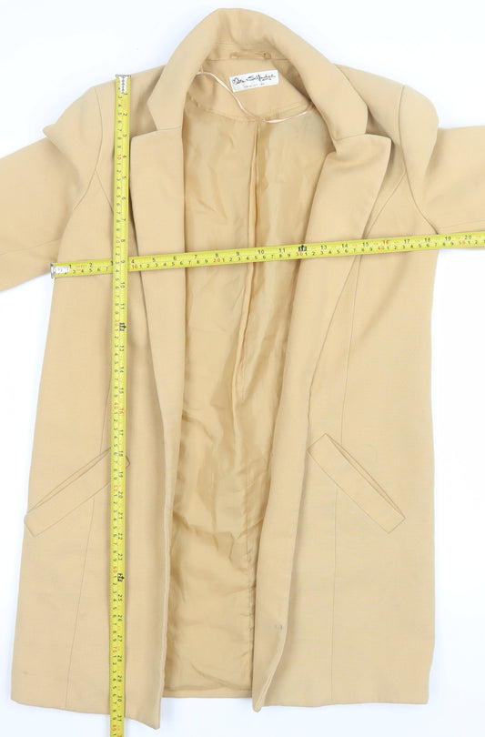 Womens UK Size 6 Miss Selfridge Beige Overcoat
