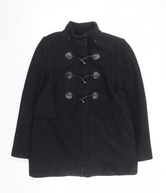 Womens UK Size 12 Zara Black Duffle Coat