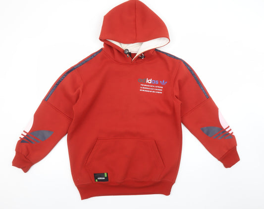 Boys UK Size L adidas Red Pullover Hoodie