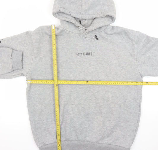 Mens UK Size L BoohooMAN Grey Pullover Hoodie