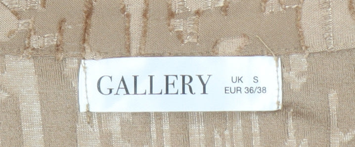 Womens UK Size S Gallery Beige Tunic Blouse