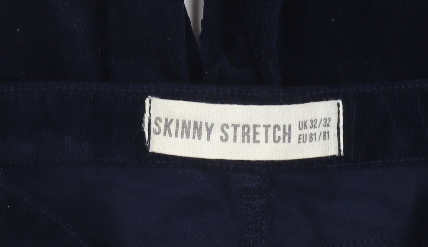 Mens UK Size M New Look Slim Fit Casual Blue Trousers