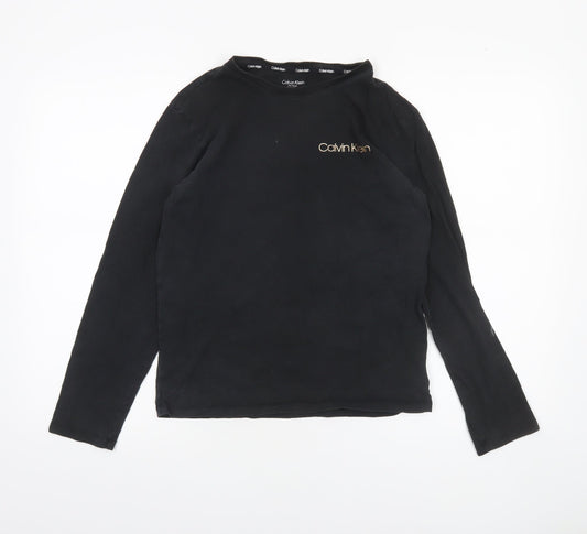 Boys UK Size 14-16 Years Calvin Klein Black Basic T-Shirt