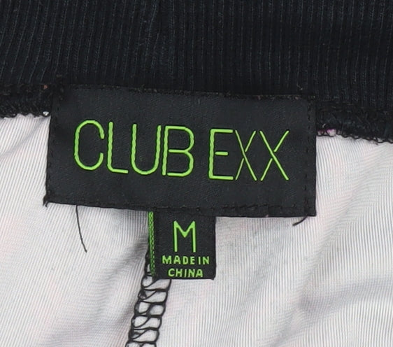 Womens UK Size M Club Exx Regular Fit Sweatpants Black Trousers