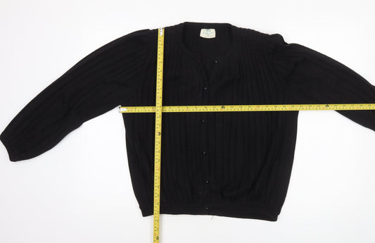 Womens UK Size M Volli Exclusive Black Cardigan Jumper