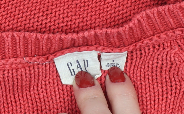Womens UK Size S Gap Red Pullover Jumper