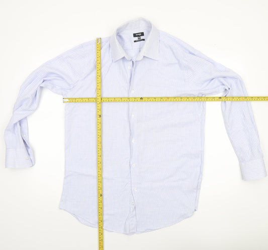 Mens UK Collar Size 15.5 Dunnes Stores Smart Blue Dress Shirt
