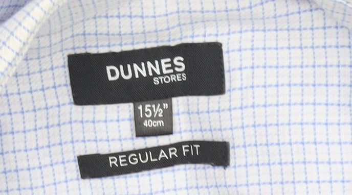 Mens UK Collar Size 15.5 Dunnes Stores Smart Blue Dress Shirt