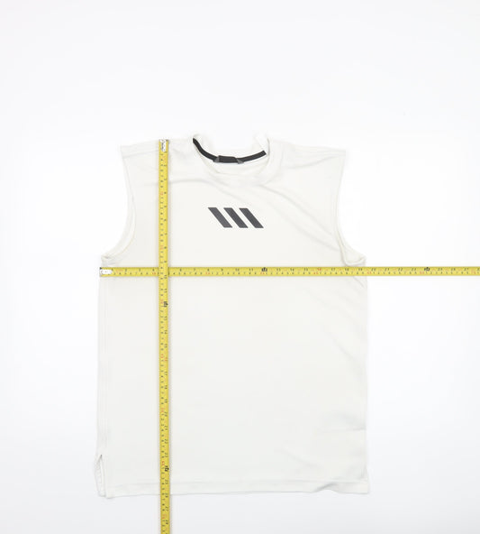 Mens UK Size M adidas White Gym & Training Running & Jogging Football Tank