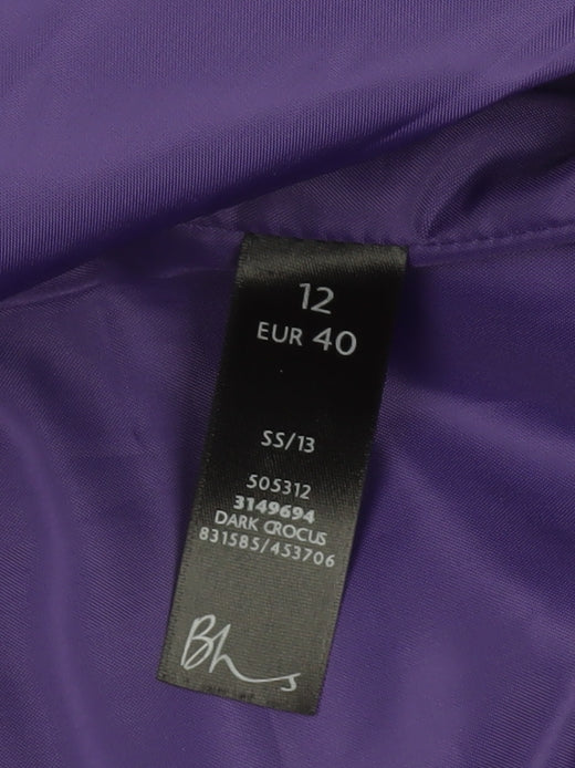 Womens UK Size 12 BHS Purple Pea Coat