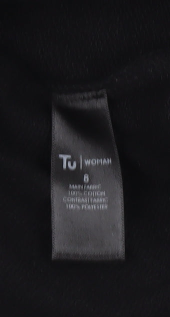 Womens UK Size 8 TU Black Pullover Sweatshirt