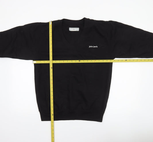 Mens UK Size S John Lewis Black Pullover Sweatshirt