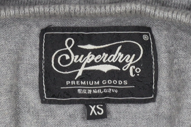 Womens UK Size XS Superdry Grey Pullover Jumper