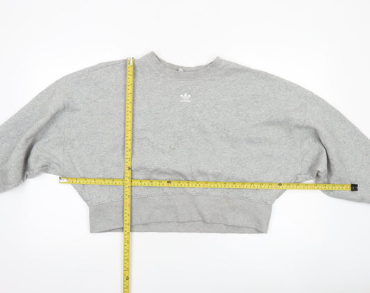 Womens UK Size 10 adidas Grey Pullover Sweatshirt