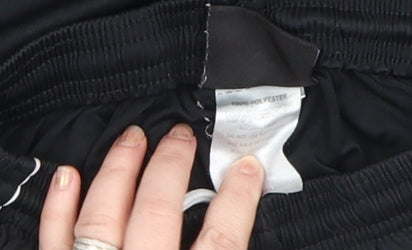 Additional view of Surridge boys’ black athletic sports shorts yth polyester elastic waist