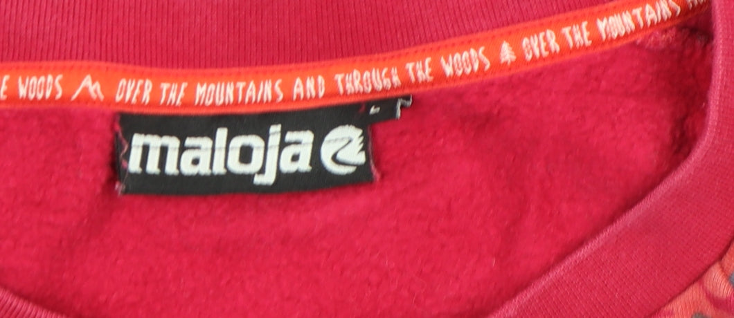 Womens UK Size M Maloja Red Pullover Sweatshirt