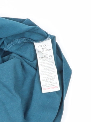 Boys UK Size 8 Years NEXT Blue Basic T-Shirt