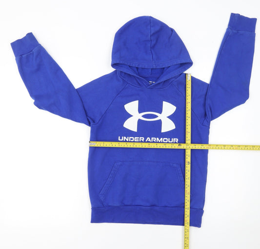 Boys UK Size 10 Years Under armour Blue Pullover Hoodie