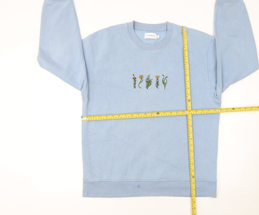 Mens UK Size M Topman Blue Pullover Sweatshirt
