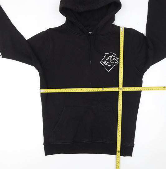 Mens UK Size S Pink Dolphin Black Pullover Hoodie