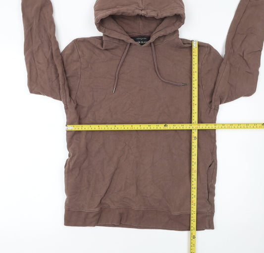 Mens UK Size S River Island Brown Pullover Hoodie